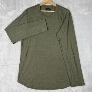 Goodlife Shirt Mens XL Green Long Sleeve Crew Neck Tri Blend Soft USA Curve Hem